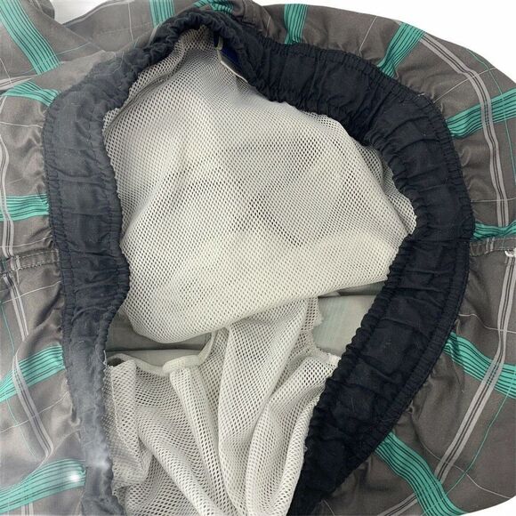 Hawaiian Authentics Swim Trunks Gray Green Plaid L - Picture 5 of 6